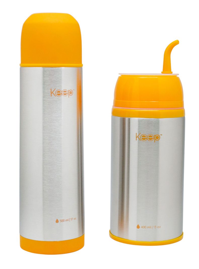 Termo Mate 400 ml + Termo Bala 500 ml Bala Amarillo-0