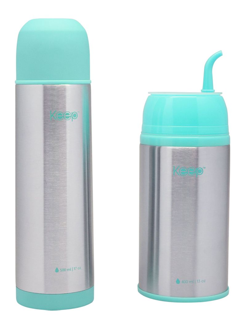 Termo Mate 400 ml + Termo Bala 500 ml Bala Celeste-0
