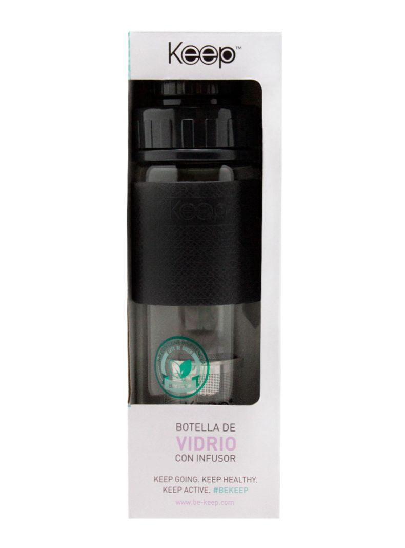 Botella Te Vidrio 410 ml Negro-2