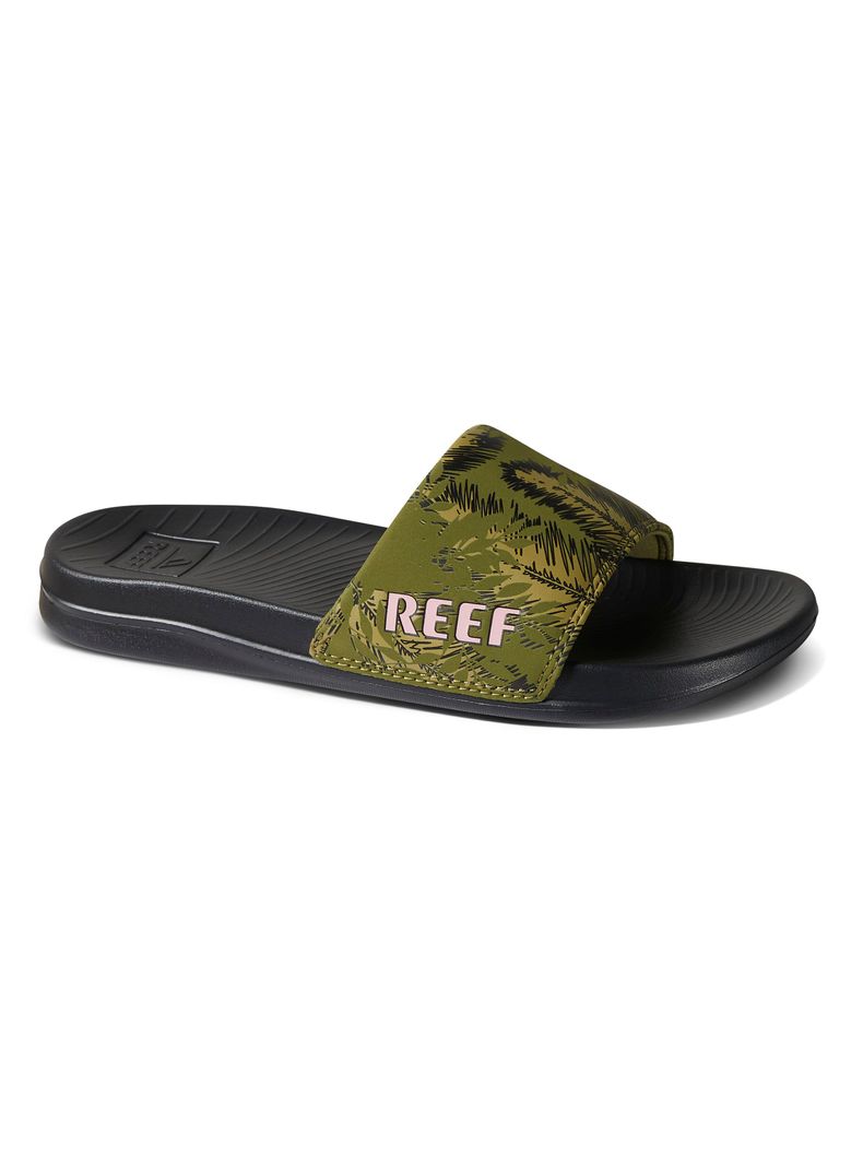 Sandalia Estampada Hoja en Correa One Slide Mujer-1