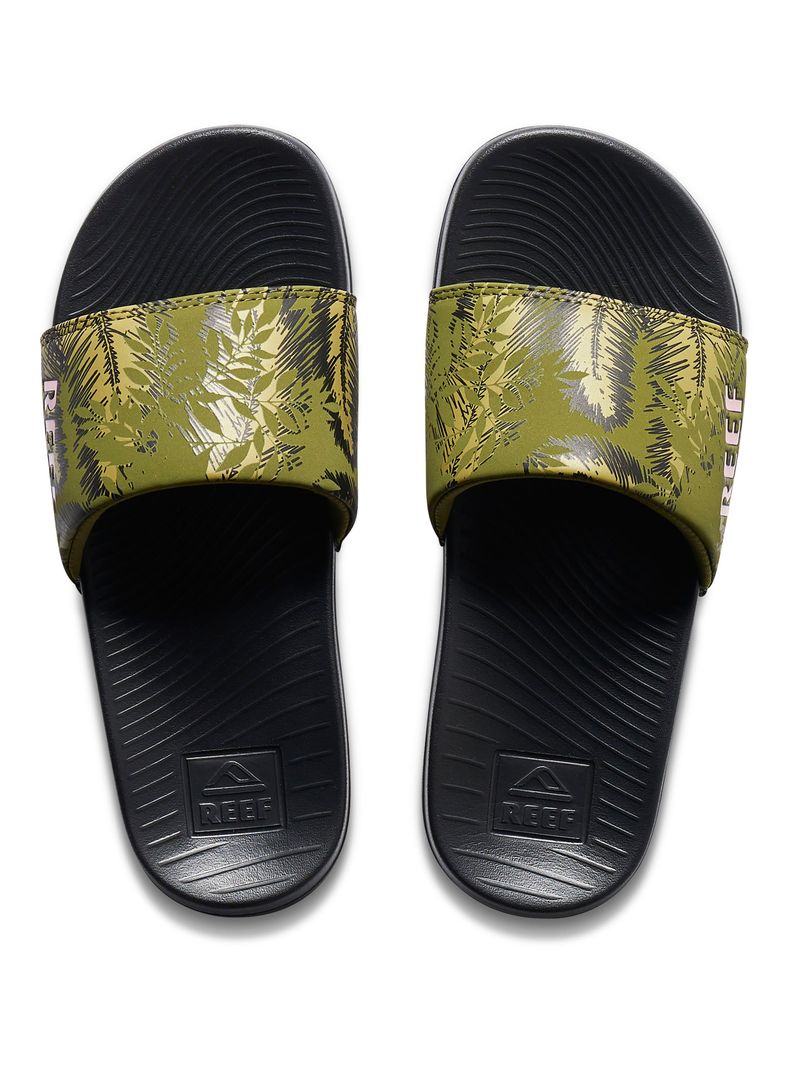 Sandalia Estampada Hoja en Correa One Slide Mujer-0