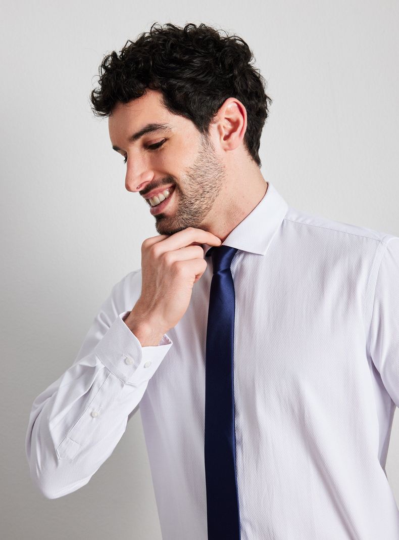 Camisa de Vestir Lisa y Texturada Slim Fit-2