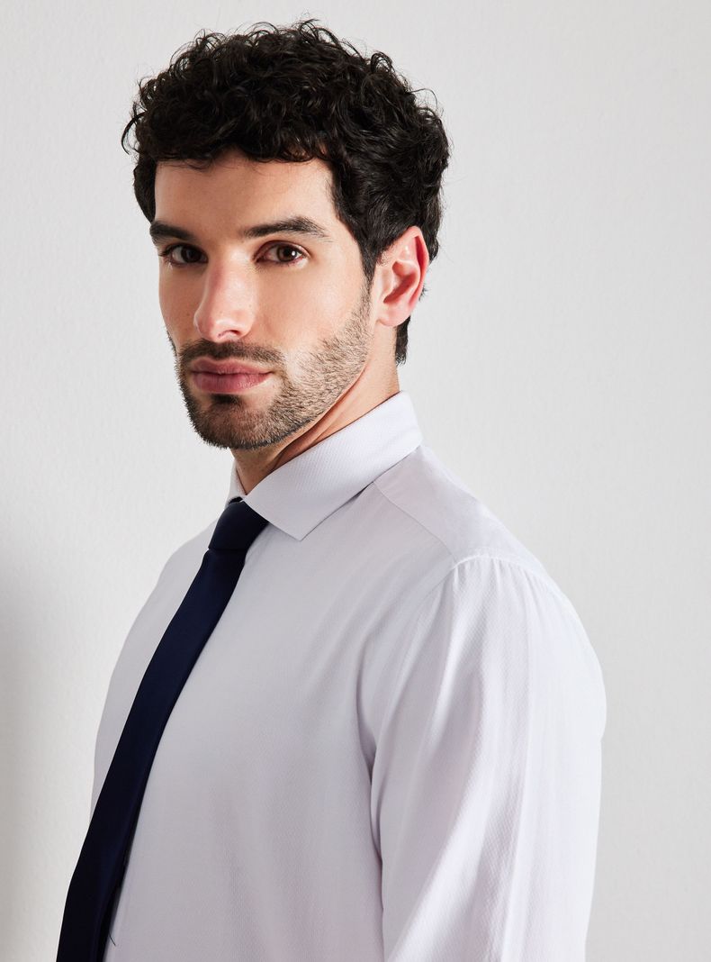 Camisa de Vestir Lisa y Texturada Slim Fit-3