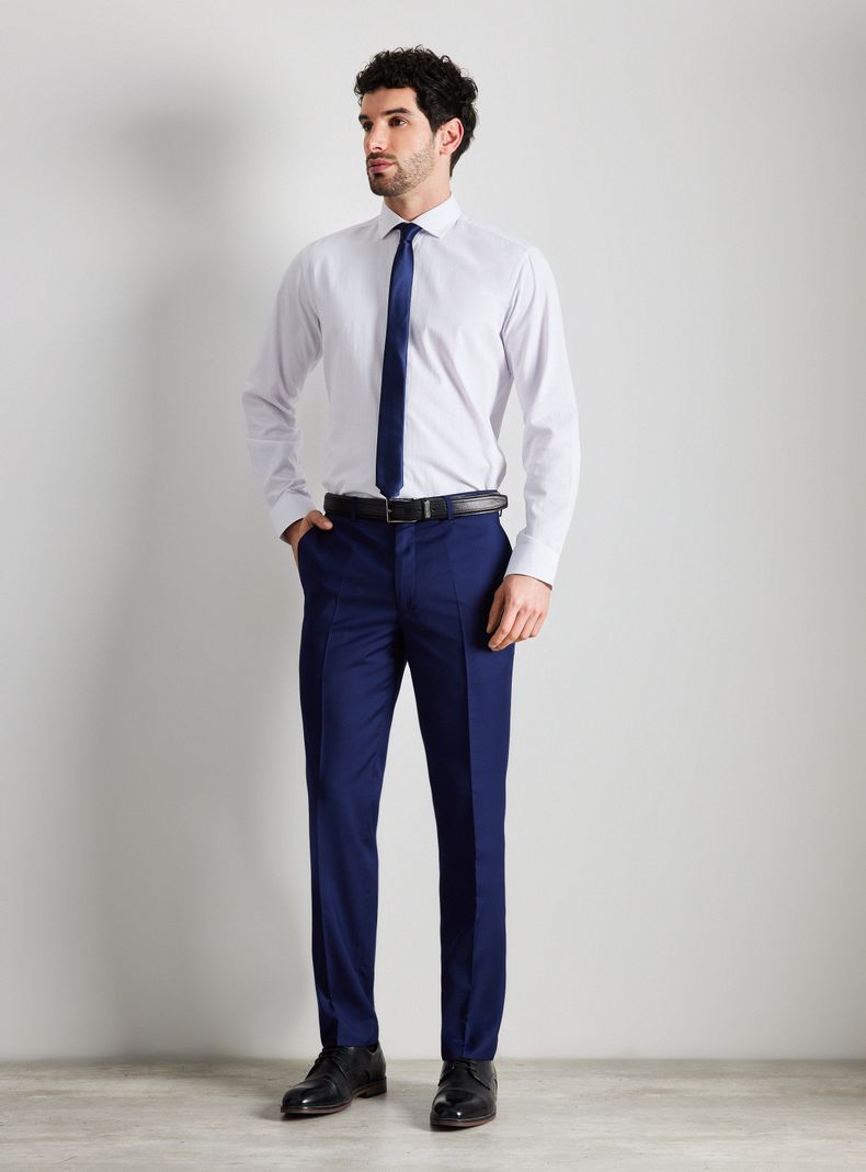 Camisa de Vestir Lisa y Texturada Slim Fit-4