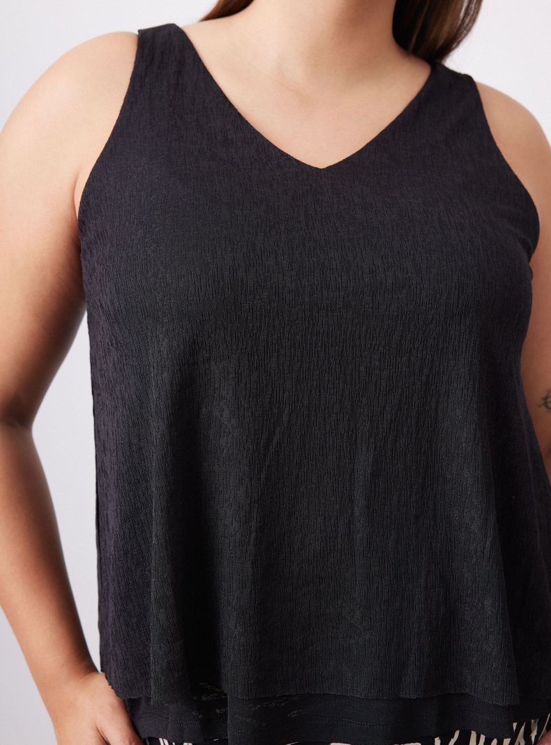 Polera Doble Capa Cuello V-3