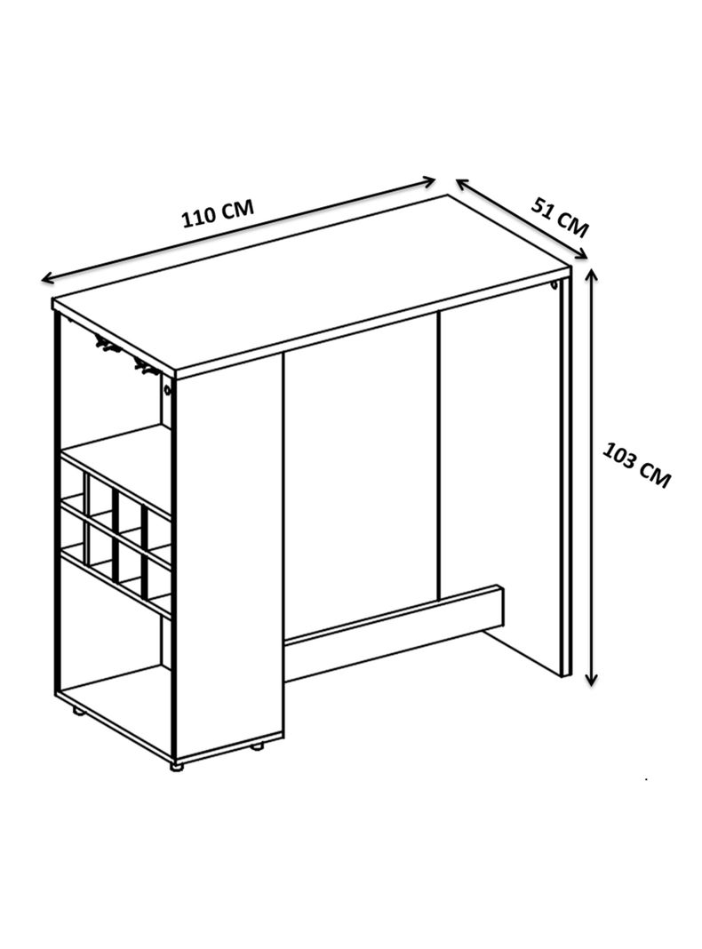 Mueble de Cocina Isla Blanco-1