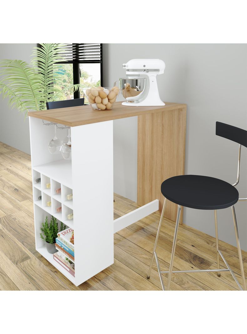 Mueble de Cocina Isla Blanco Beige-3
