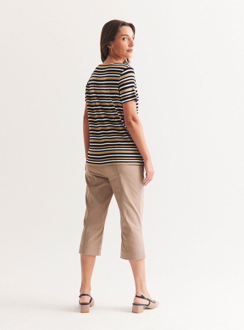 Polera Rayada Manga Corta Color-5