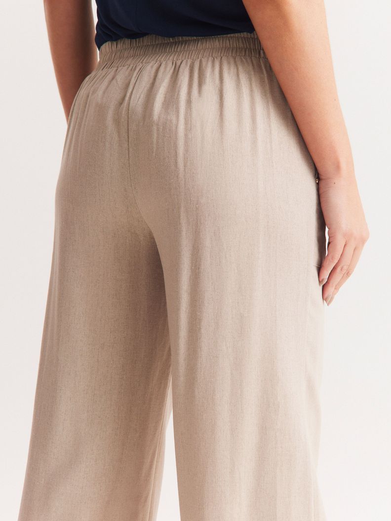 Pantalón de Lino Cintura Elasticada-3
