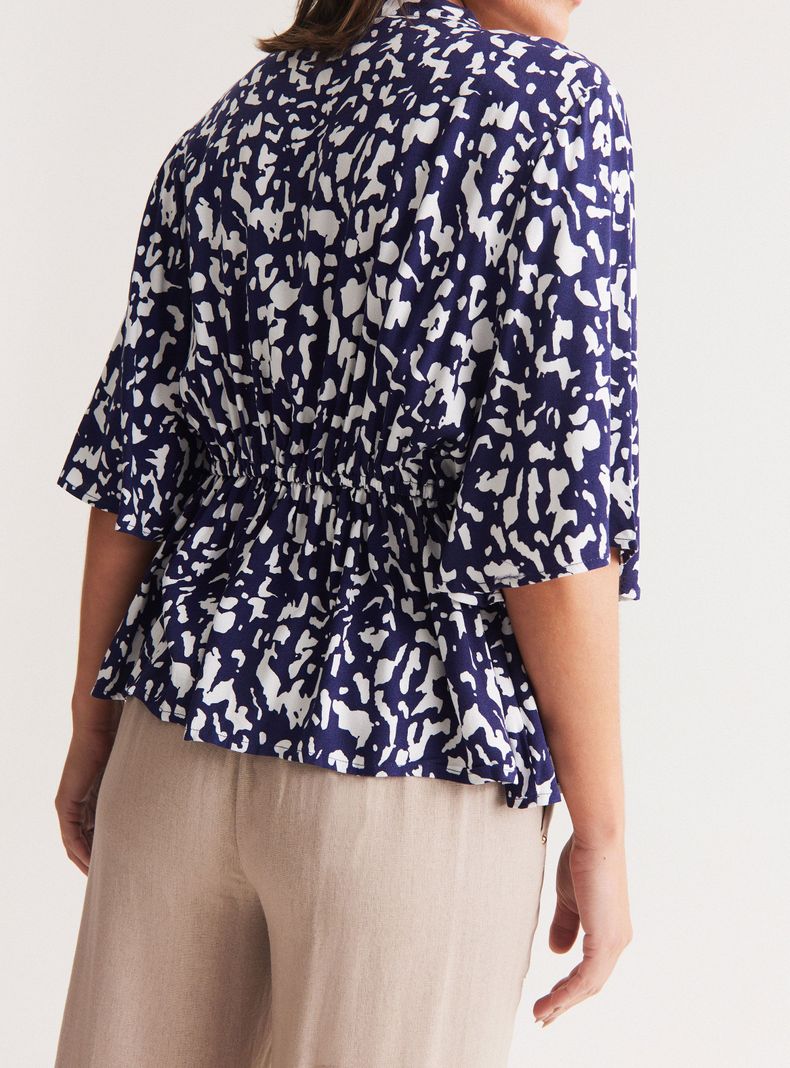 Blusa Mostacillas en Escote Cintura Ajustable-2