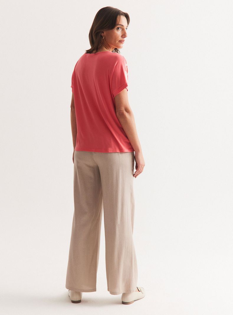 Polera Mix Telas Cut-Out en Escote-5