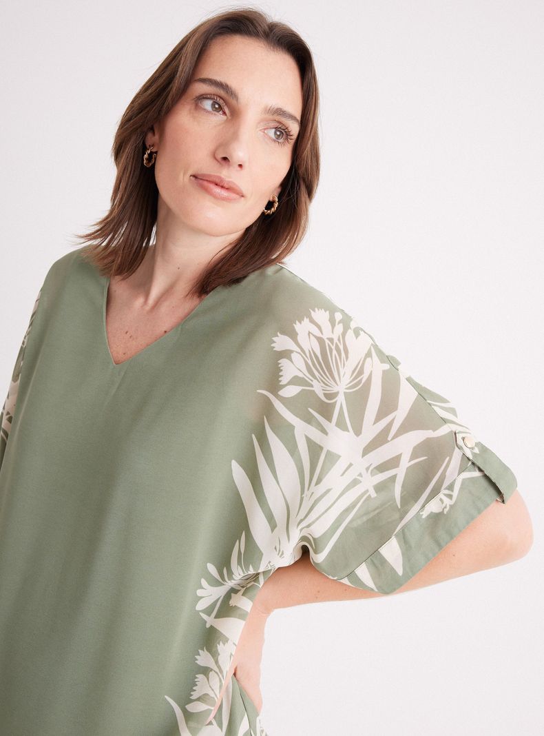 Blusa Túnica con Top Interior-2