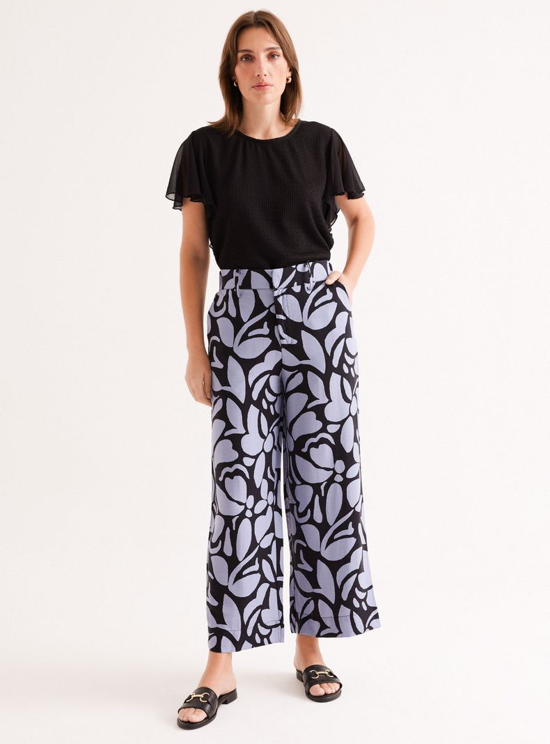 Pantalón Palazzo Estampado-4