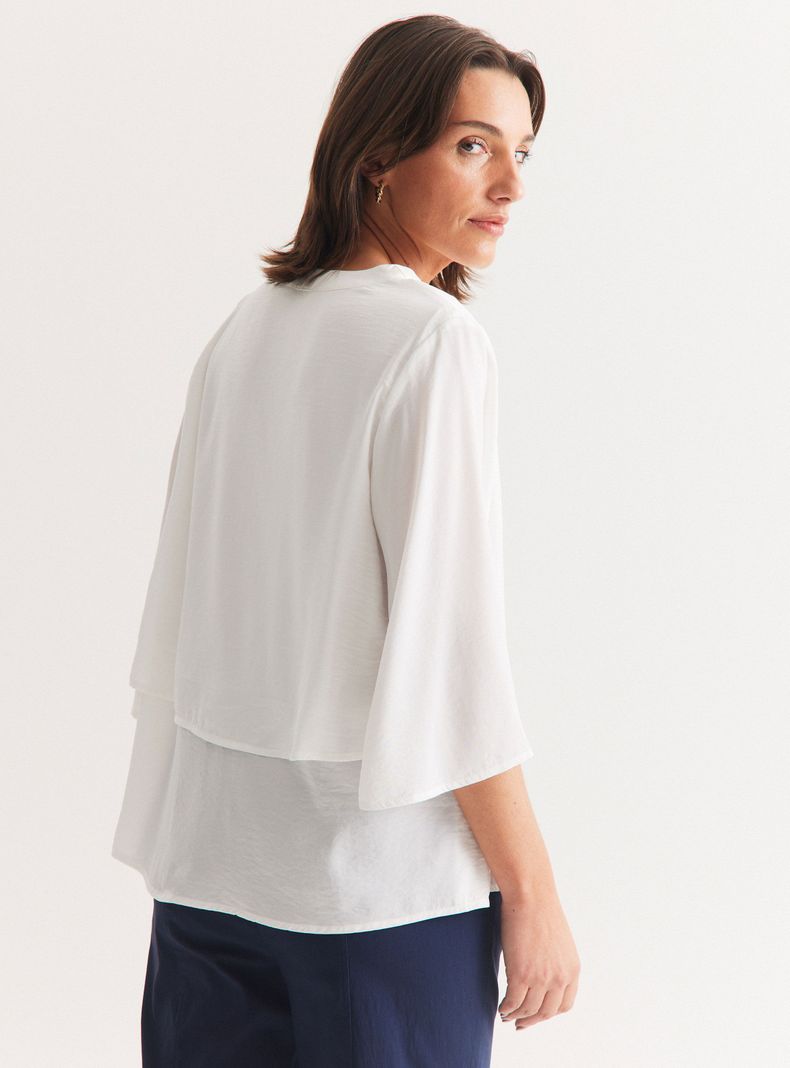 Blusa Doble Capa Corte Suelto-1