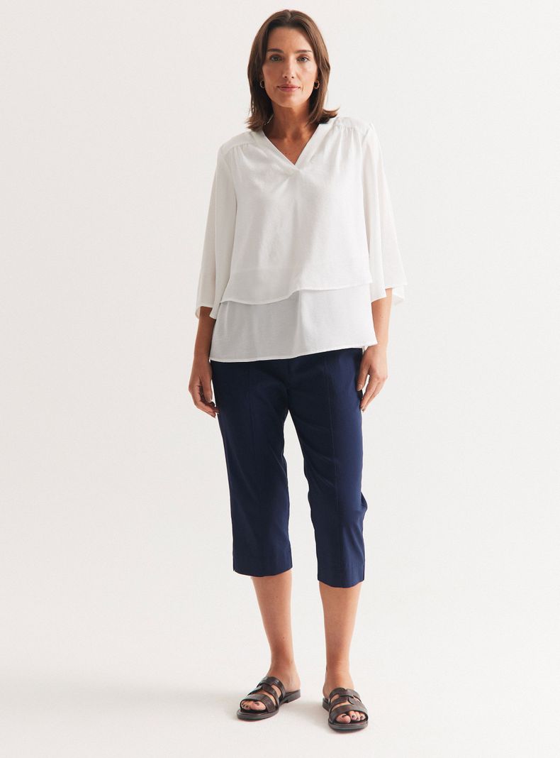 Blusa Doble Capa Corte Suelto-4