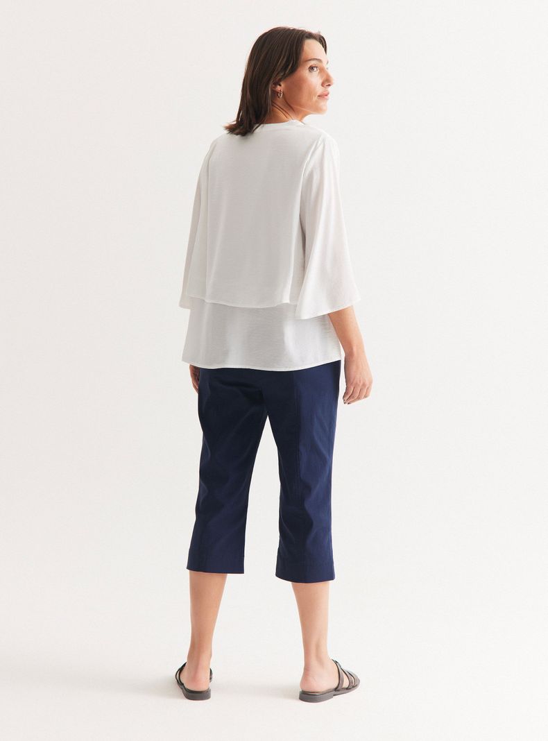 Blusa Doble Capa Corte Suelto-5