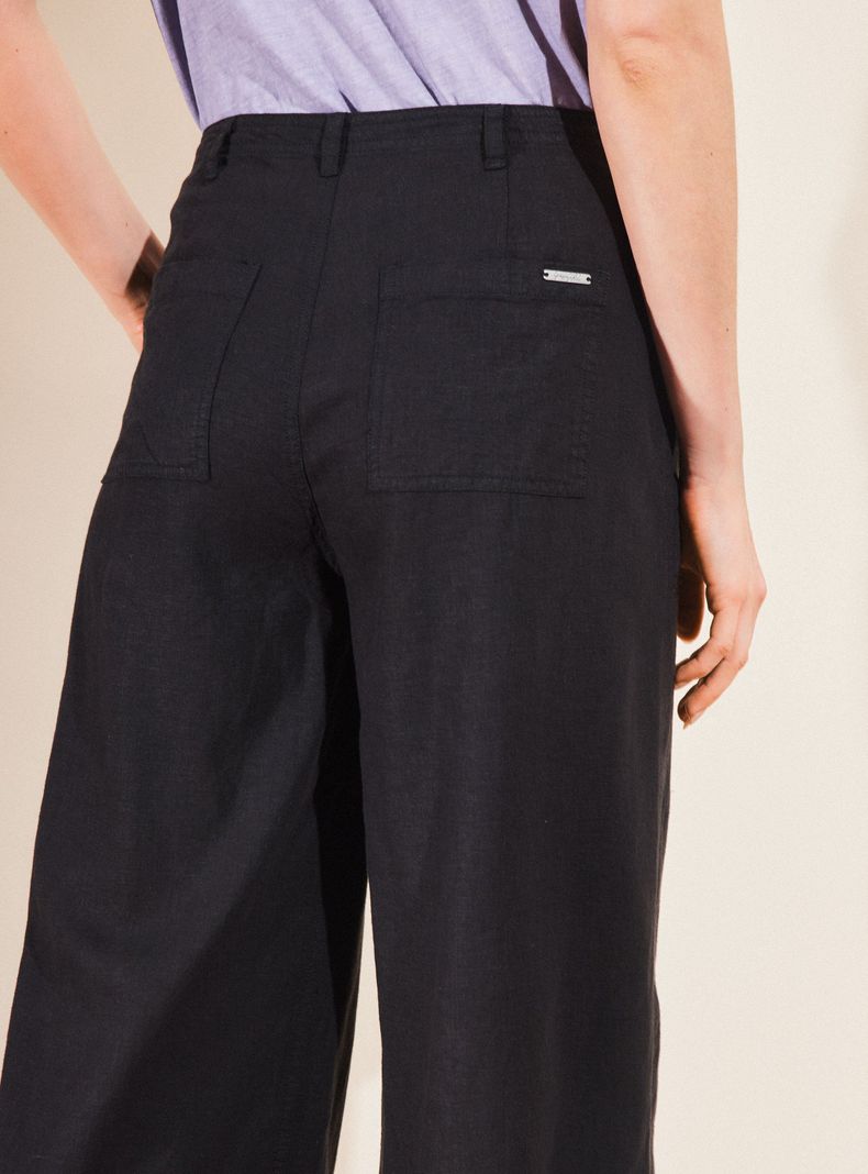 Pantalón Crop de Lino-3