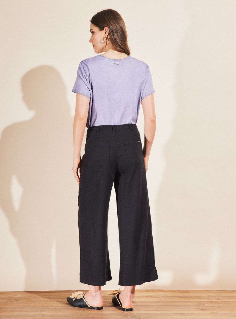 Pantalón Crop de Lino-5