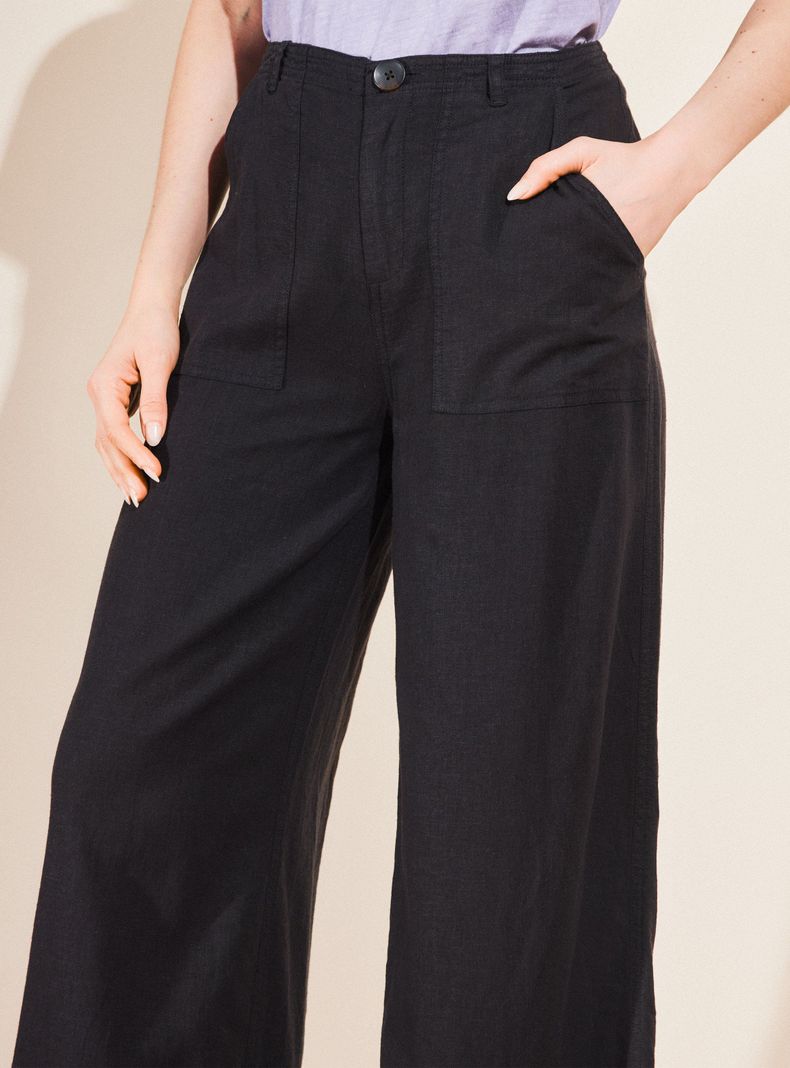 Pantalón Crop de Lino-2