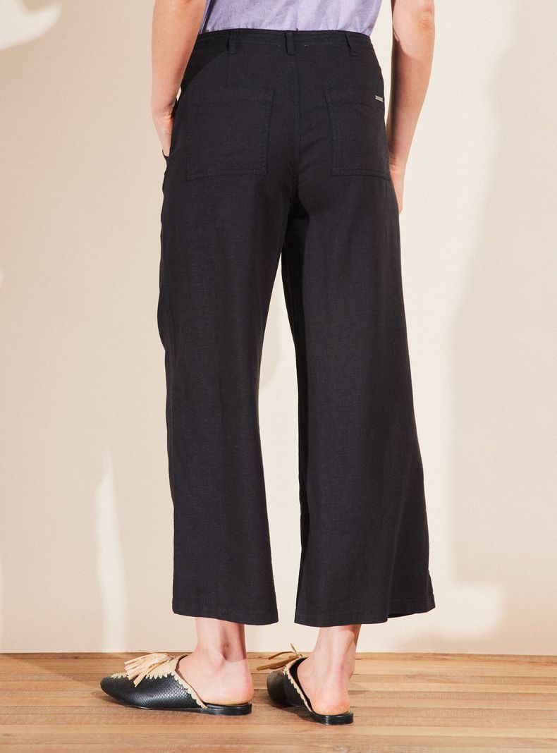 Pantalón Crop de Lino-1