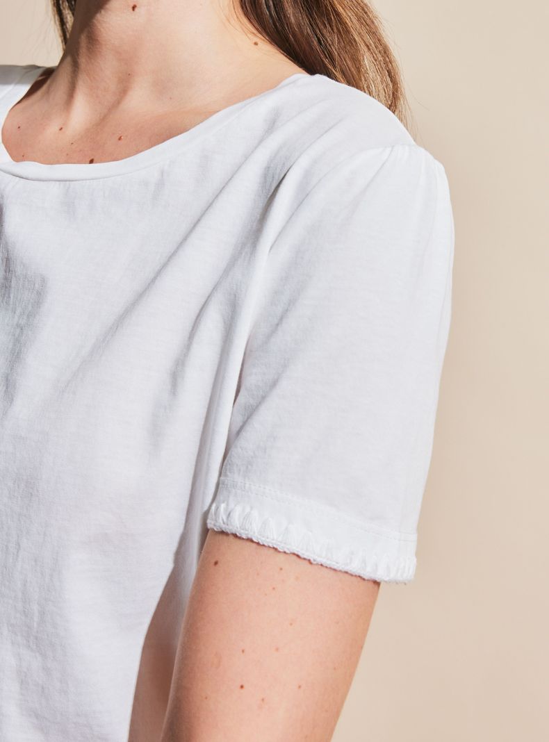 Polera con Aplicación de Encaje en Manga-3