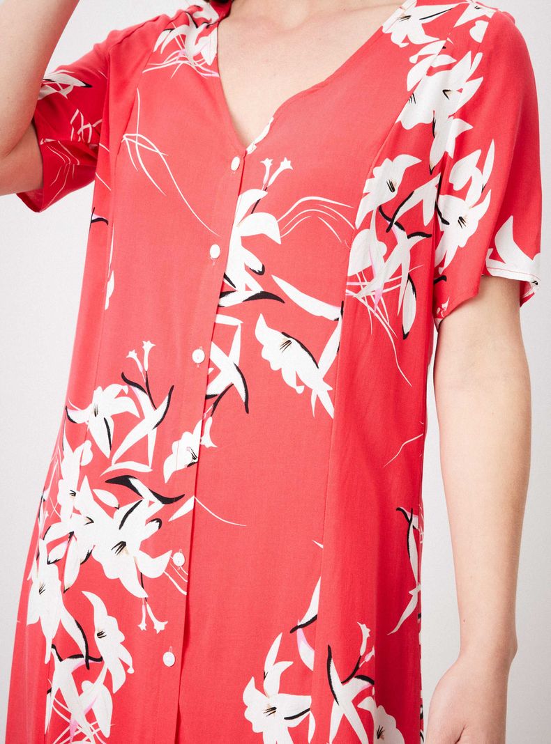 Vestido Full Print con Botones-3
