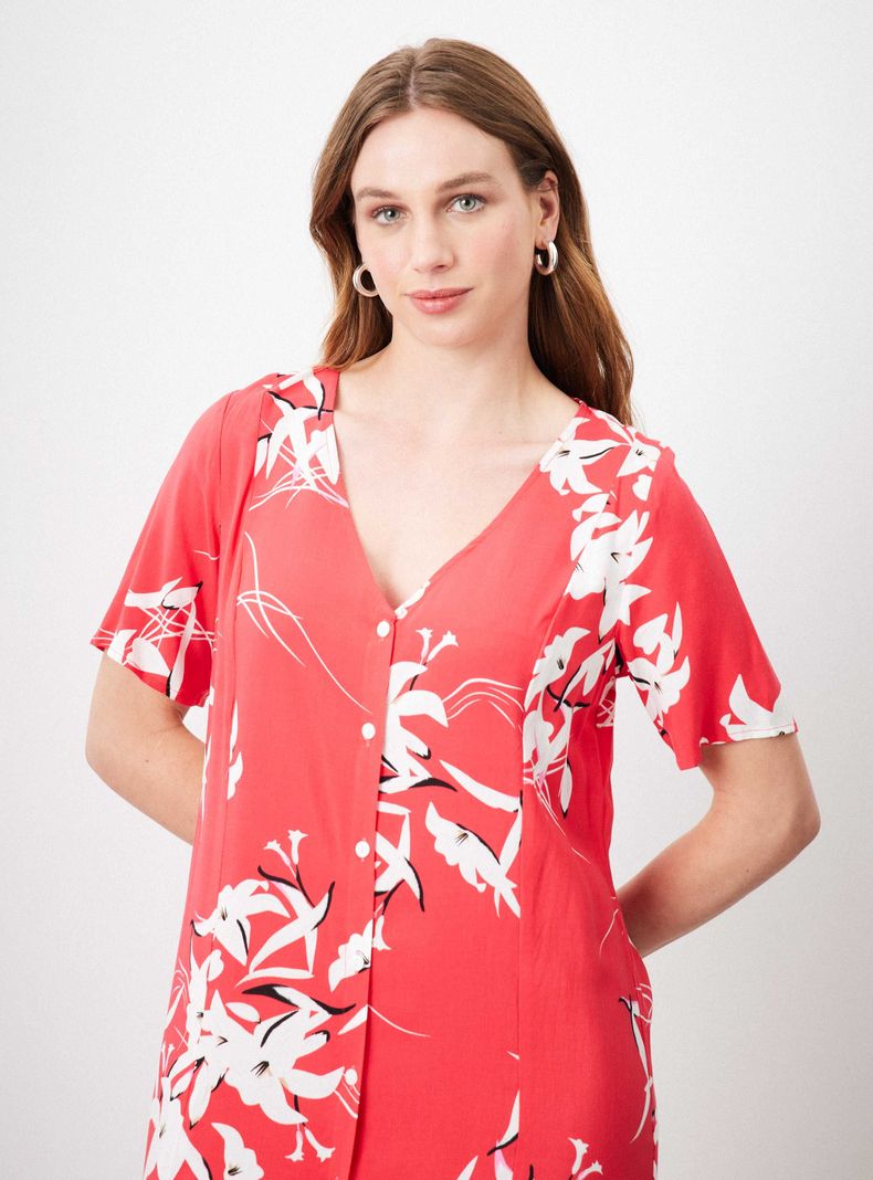 Vestido Full Print con Botones-2