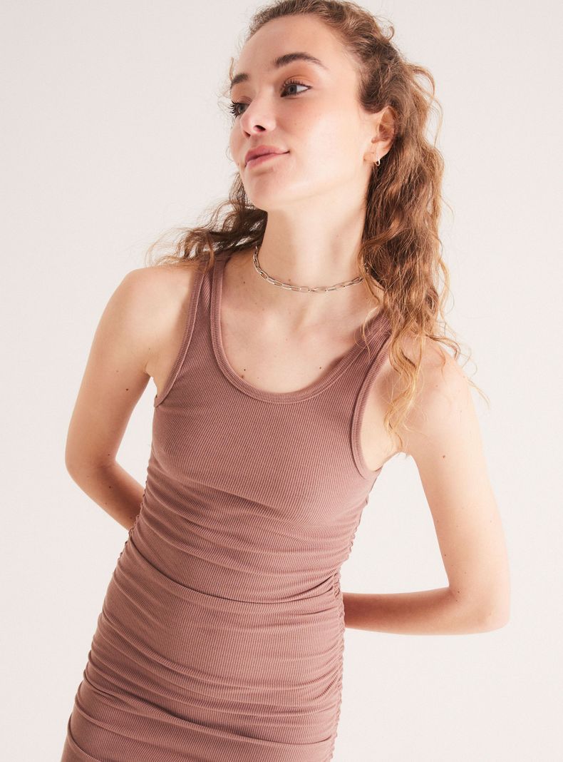 Vestido Rib Fruncidos Costado-2