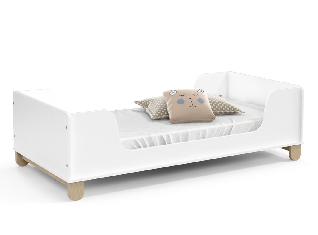 Mini Cama Zupi Madera Blanca Natural