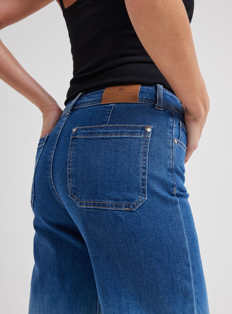 Jeans Slim de Pierna Ancha Color en Degradé-3