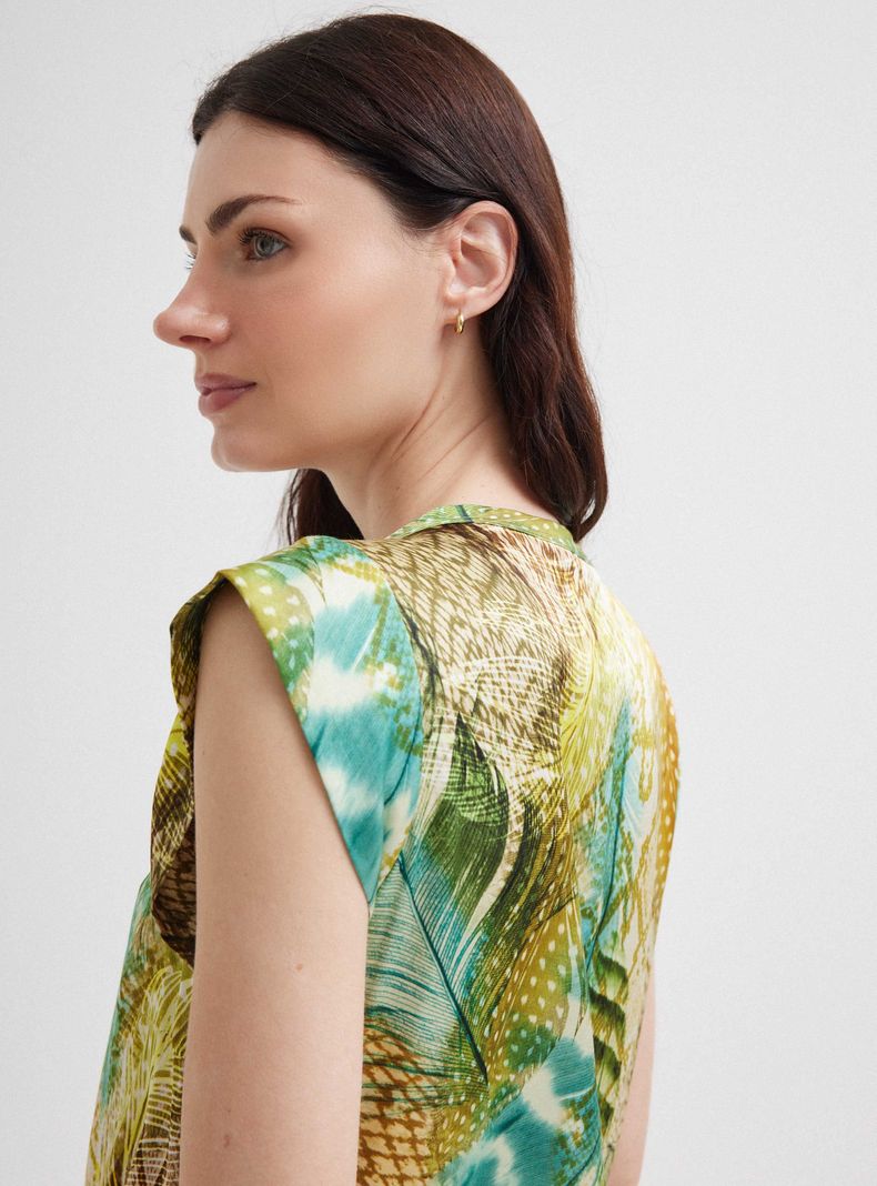 Blusa Estampada Hecha en Italia-3