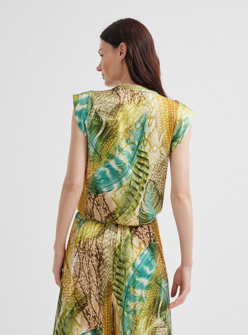 Blusa Estampada Hecha en Italia-1