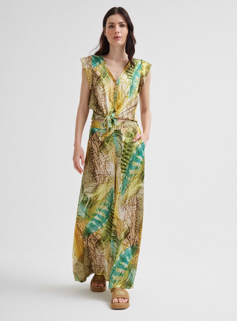 Blusa Estampada Hecha en Italia-4