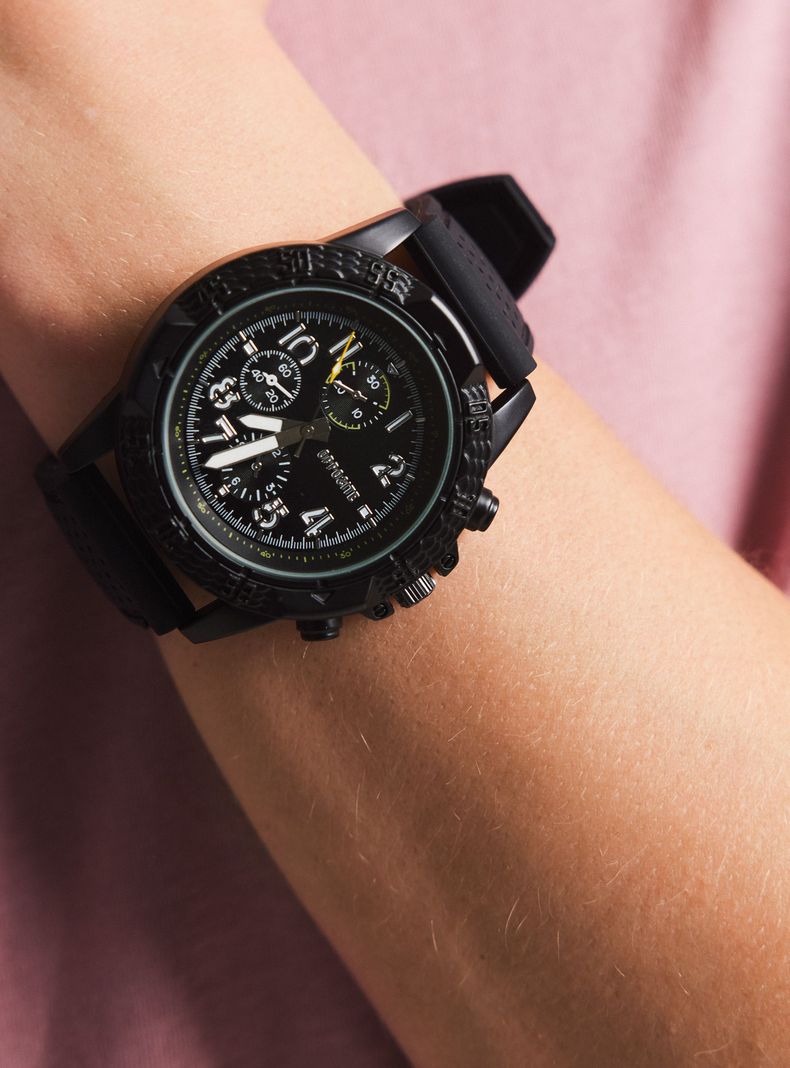Reloj Análogo Hombre Negro-1