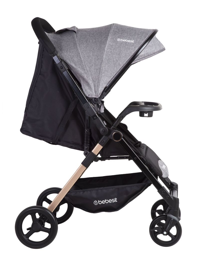 Coche Paseo City Gris Bebesit-1