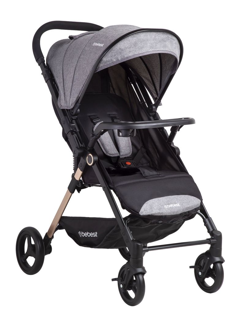 Coche Paseo City Gris Bebesit-0