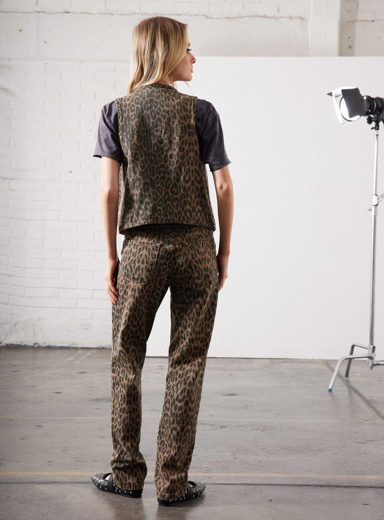 Chaqueta Animal Print sin Mangas-5