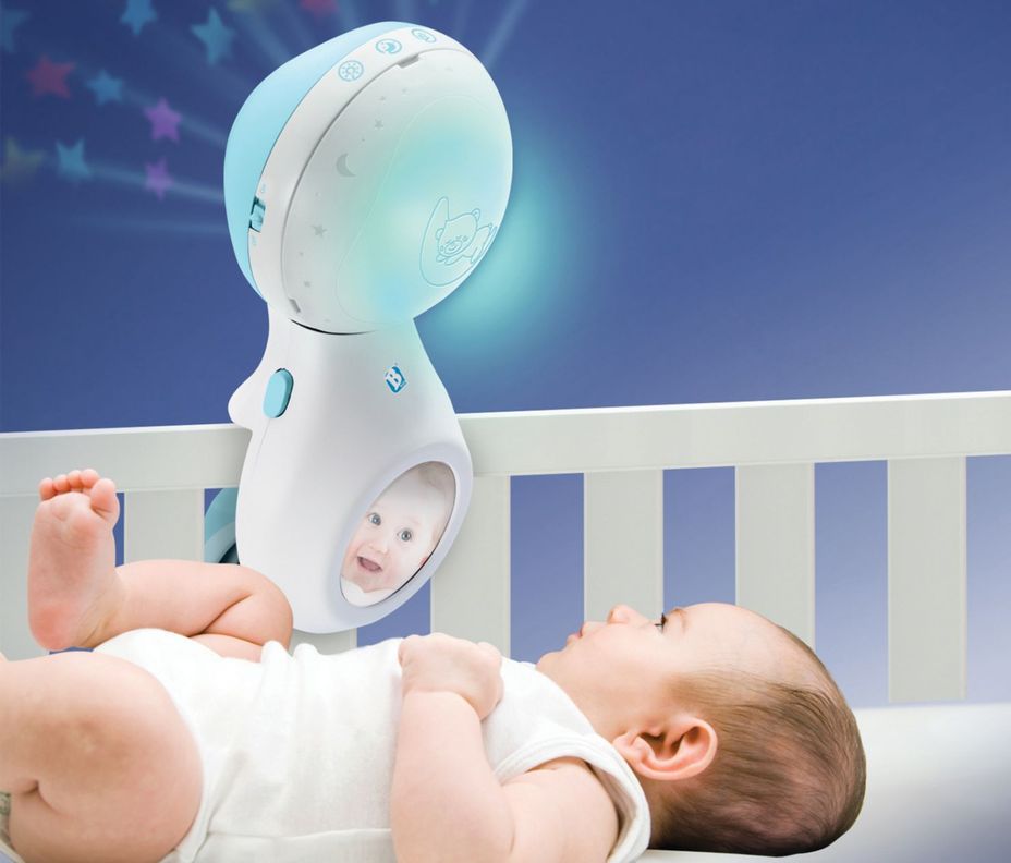 Movil Bebe Proyector Musical 3 en 1 Azul Infantino-1