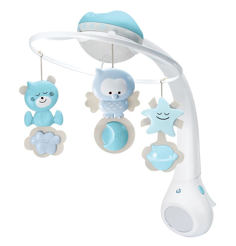 Movil Bebe Proyector Musical 3 en 1 Azul Infantino-0