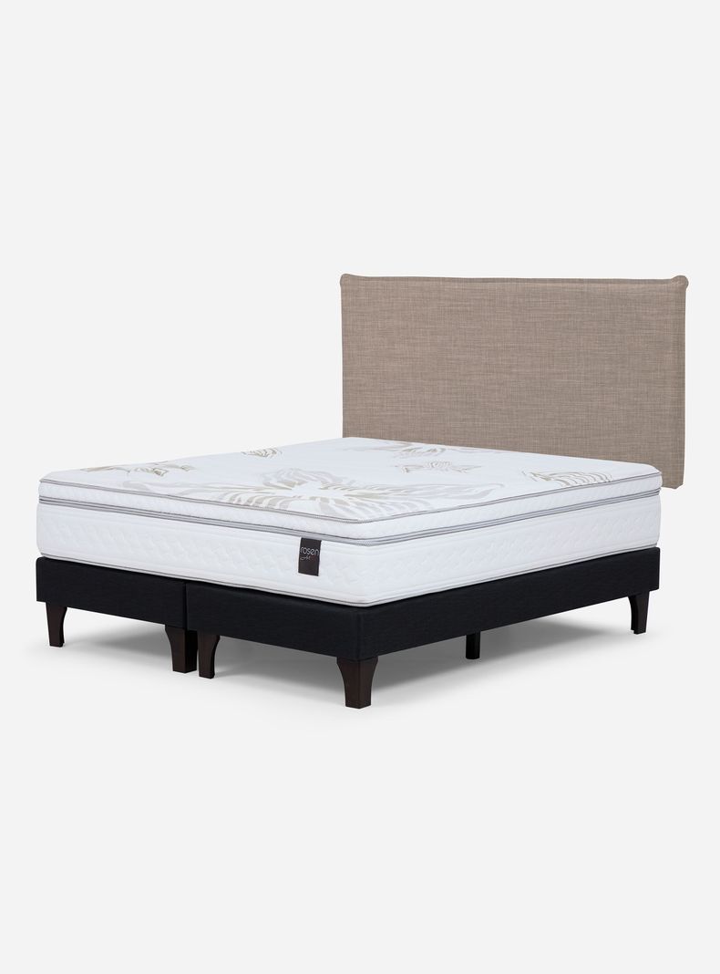 Cama Europea Art 4 2 Plazas Base Dividida + Respaldo Maurice Beige-0
