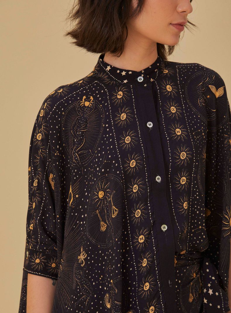 Blusa Manga Tres Cuartos Detalle Sol-2