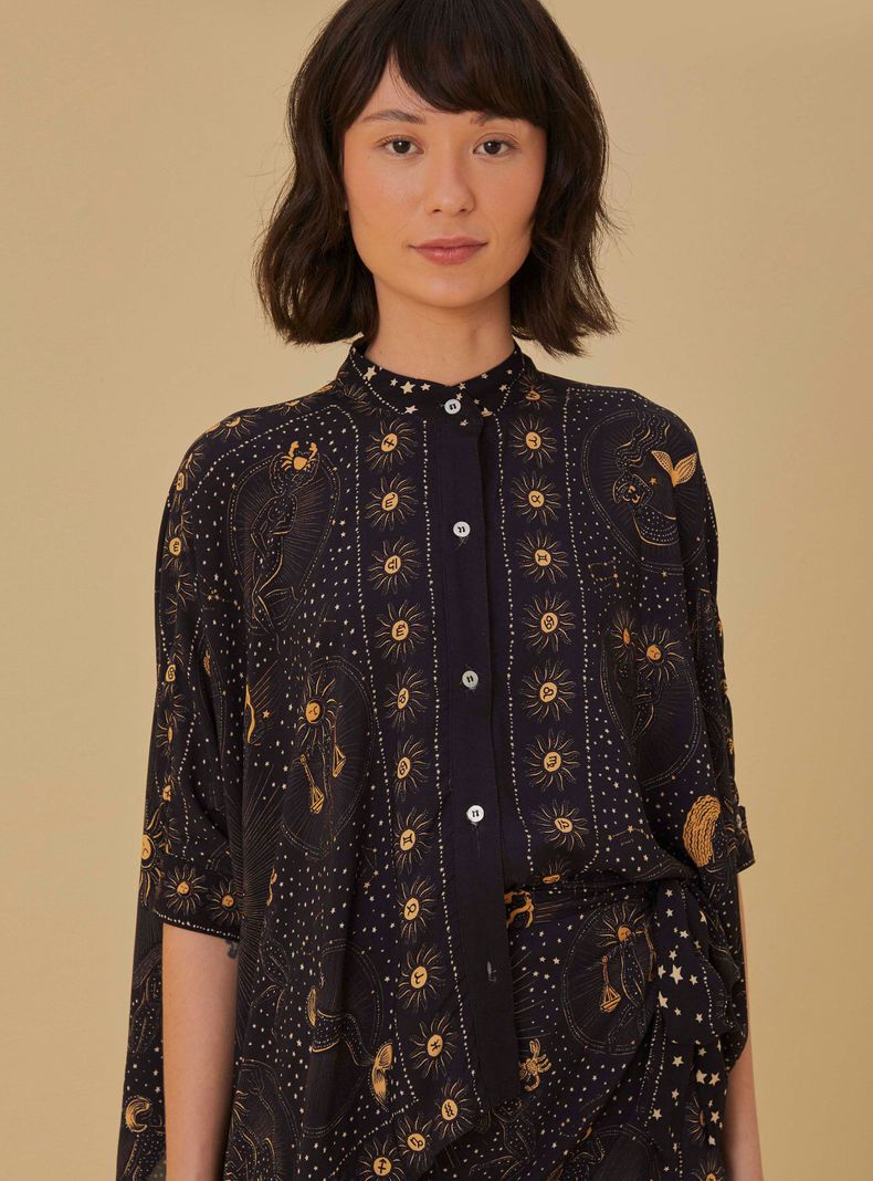 Blusa Manga Tres Cuartos Detalle Sol-0