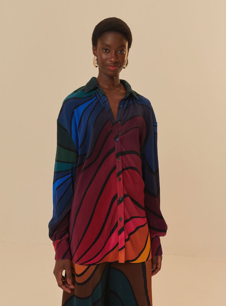 Blusa con Botones Colorida-0