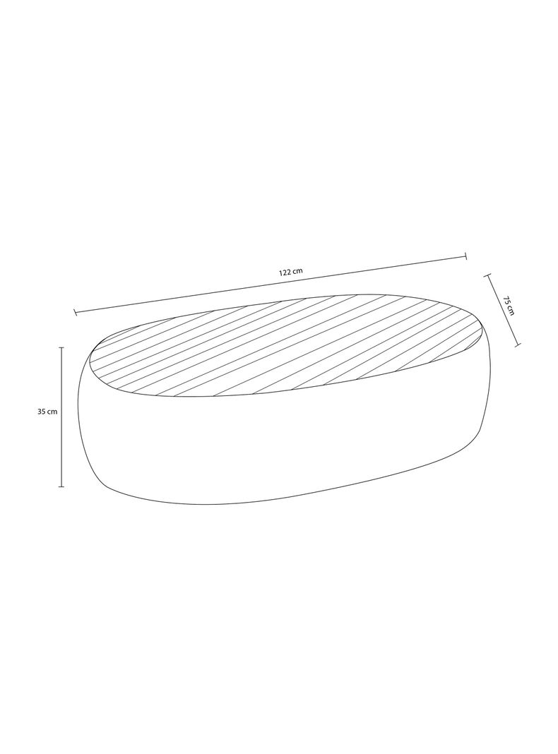 Mesa Centro Aurora 75x122 cm Ratán-2