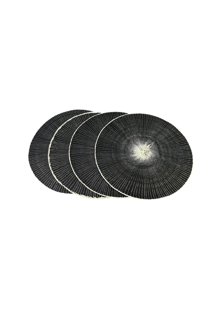 Set 4 Individuales Negro 38 cm-0