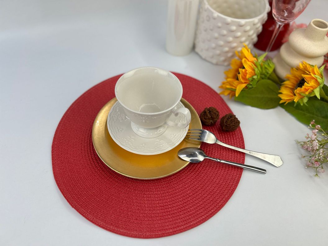 Pack 4 Individuales Rojo 38 cm-1