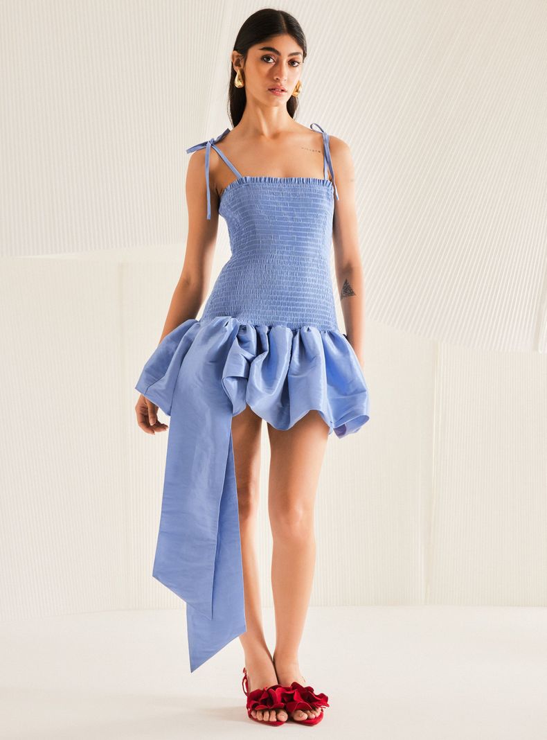 Vestido Colaboración María Guldman Elasticado con Globo-4