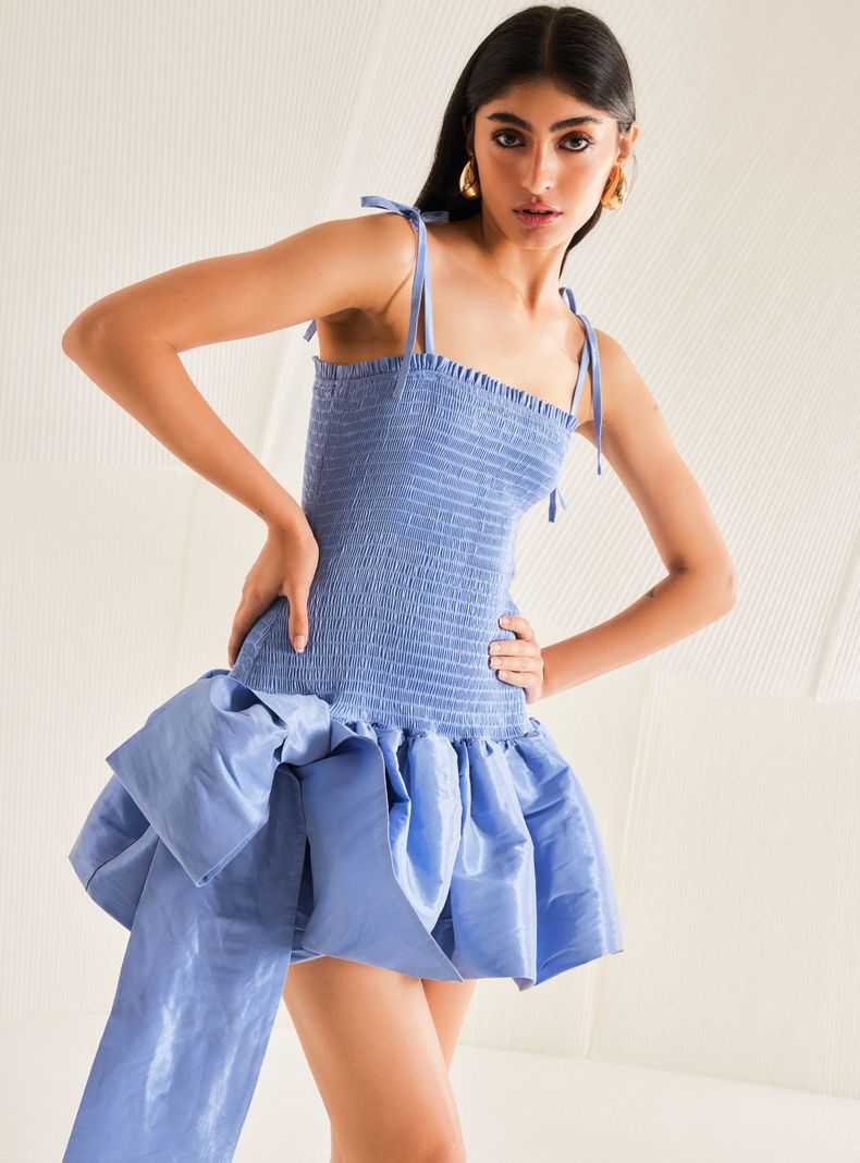 Vestido Colaboración María Guldman Elasticado con Globo-0