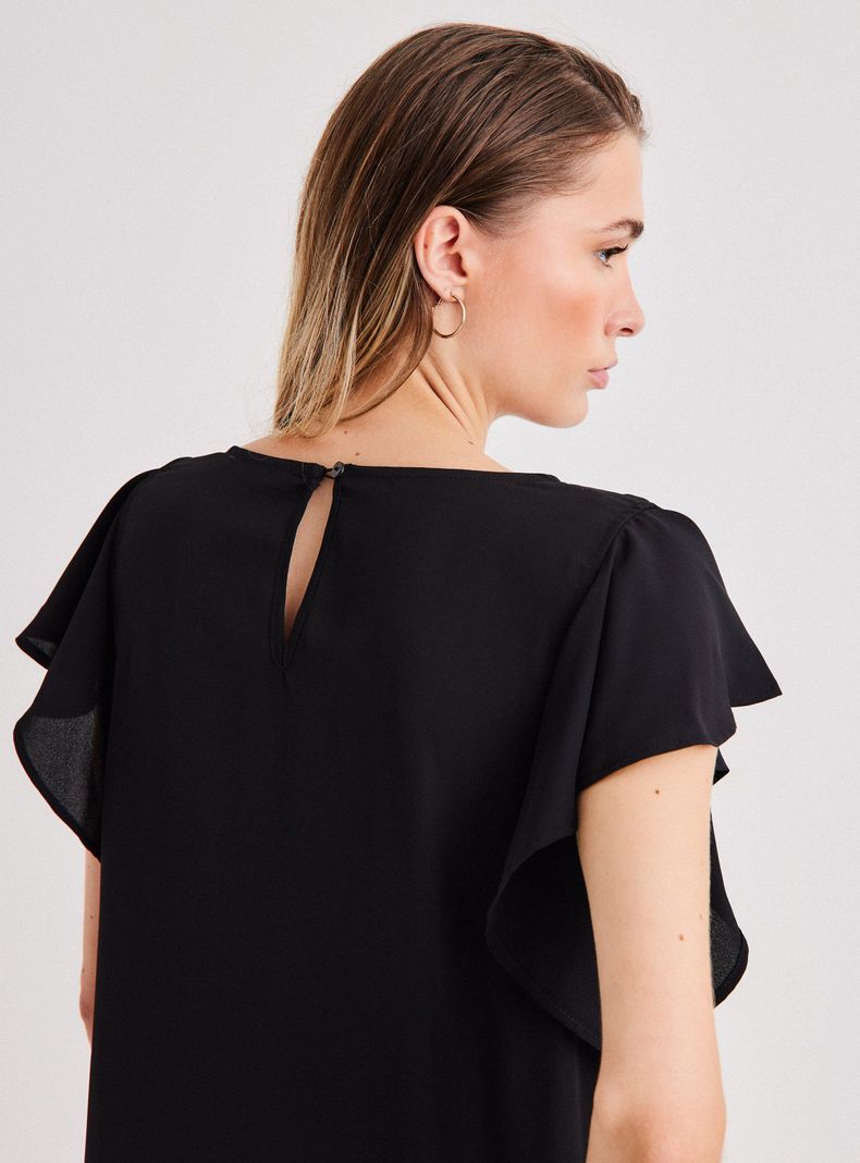 Blusa Básica Color con Manga de Vuelo-3