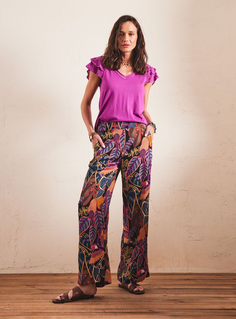 Pantalón Estampado Tipo Tropical-4